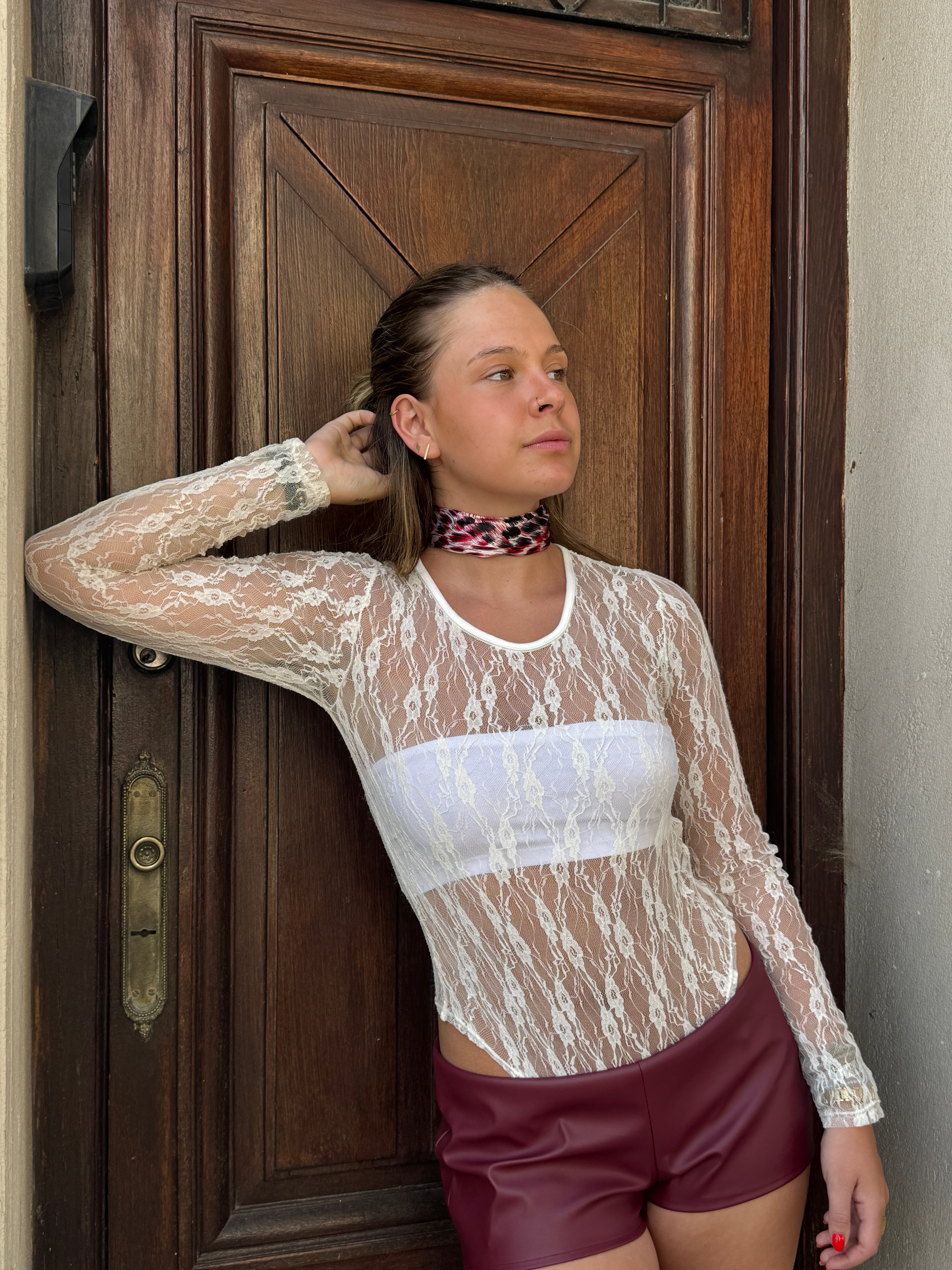 Pañuelo animal print rojo