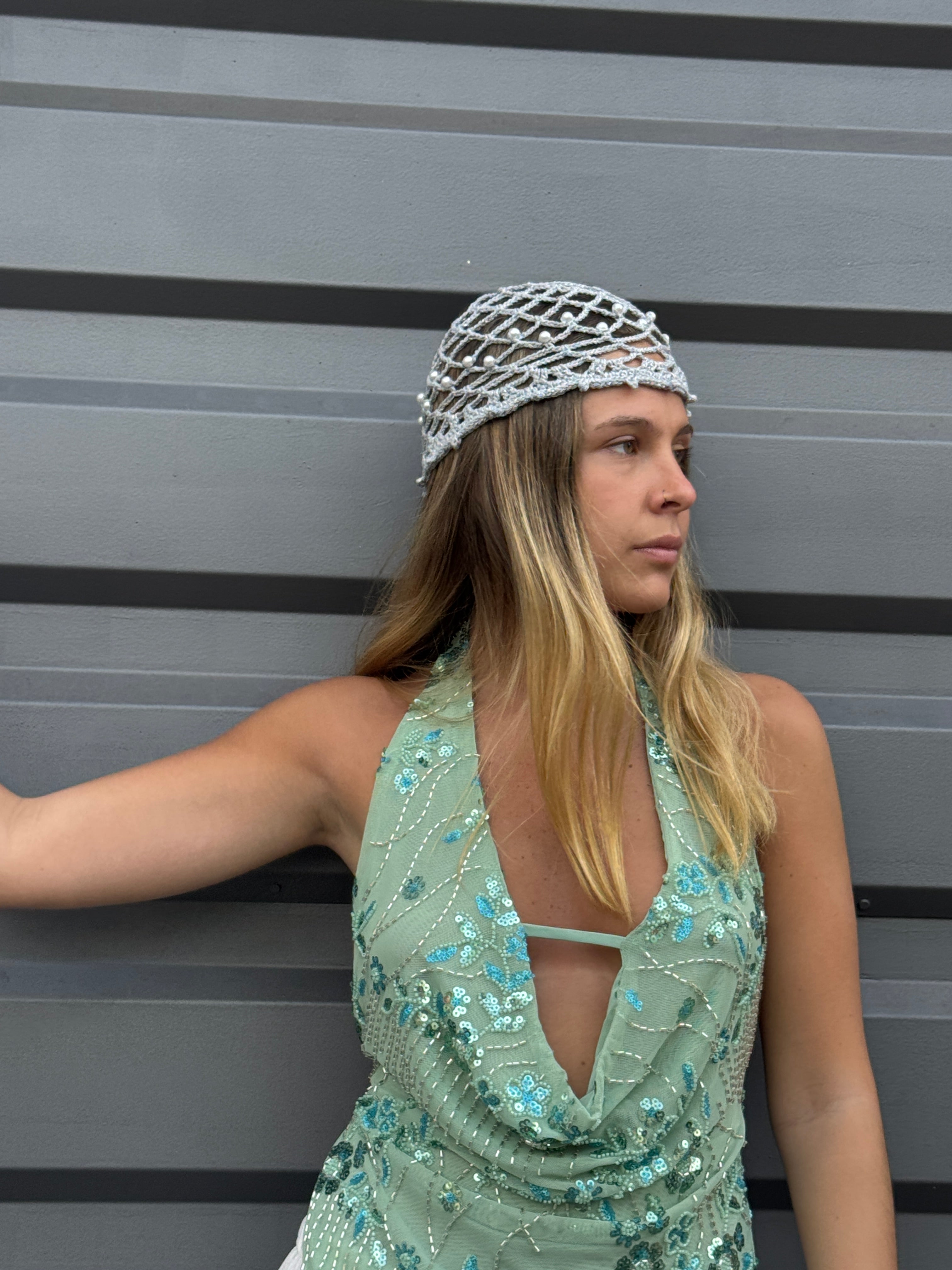 Mesh Cap - con perlas